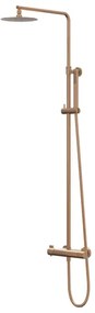 IVY Pact Regendoucheset - opbouw - 25cm slim hoofddouche - staafmodel handdouche - Geborsteld mat koper PVD CSP1GKAB