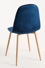 Set van 4 Teok Fluwelen Stoelen