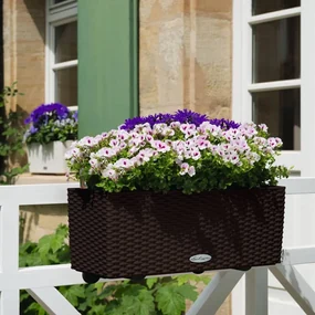 LECHUZA Plantenbak BALCONERA Cottage 50 ALL-IN-ONE mokkakleurig