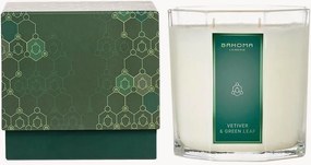 Met de hand gegoten tweelichts geurkaars (vetiver & groene bladeren)