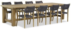 Tuinset 8 personen 300 cm Rope Grijs Lifestyle Garden Furniture Dallas/Fourmile