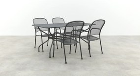 Royal Garden Carlo stapelbare tuinset strekmetaal 160x90 cm.