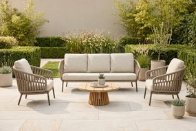 Stoel en Bank Loungeset 5 personen Rope Zand/Beige  Coco Elara/Fungo