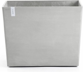 Ecopots plantenbak Paris Wheels 85- Rechthoekig - White Grey - 85,2 x 39,5 x H65,8 cm