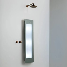 Sunshower Round Plus Medium Organic Grey infraroodlamp en UV 33x140x10cm opbouw