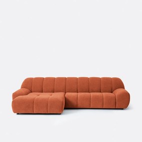 Hoekbank links, reliëfstof, Nuria