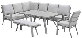 Garden Impressions Senja lounge dining set 5-delig links incl. stoel - valley sand