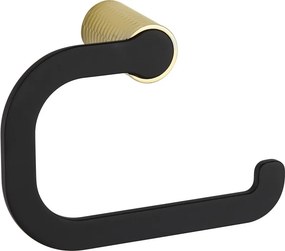 Mexen Base toiletrolhouder, zwart/goud - 7088233-57
