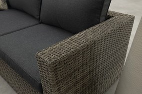Atlanta wicker loungeset 5-delig – Organic grey - Garden impressions