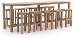 + 15% kassakorting | Barset ROUGH | 10 personen | Tuinset teakhout | 11-delig | Kees Smit Tuinmeubelen