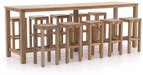 Barset ROUGH  | 10 personen | Tuinset teakhout | 11-delig | Kees Smit Tuinmeubelen