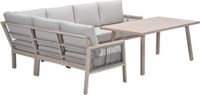 Garden Impressions San Capri lounge dining set 5-delig links - light oak look