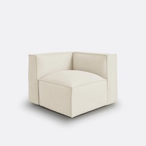 Hoekelement voor modulaire bank, in bouclé stof, Seven