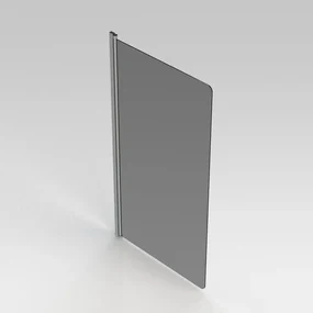 GO by Van Marcke Megalo badwand 75x130cm aluminium 4mm omkeerbaar helder veilgheidsglas 114429C