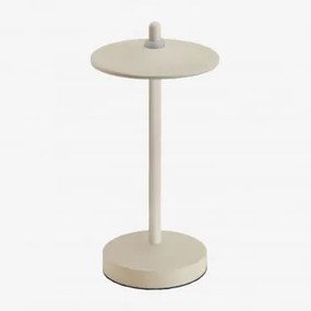 Draadloze Led-tafellamp Van Ijzer Zuniga Tapioca Beige - Sklum