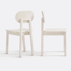 Set van 2 stoelen in essenhout , Tribal