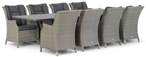 Tuinset 8 personen 300 cm Wicker Grijs Garden Collections Aberdeen/Graniet