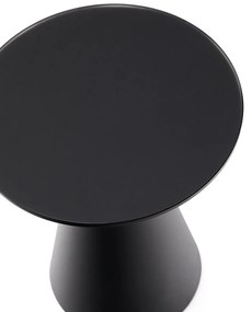 Kave Home Wilshire Ronde Bijzettafel Mat Glas Zwart 30 Cm - 30 X 30cm.