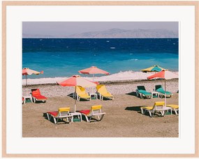 Ingelijste digitale print California Beach