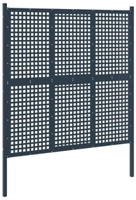 vidaXL Schutting 177x250 cm staal antracietkleurig