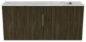Mondiaz Joya DLux 90cm toiletmeubel shadow met wastafel faye rechts 1 kraangat glace