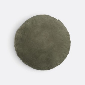 Rond kussen in geborduurd fluweel, Thelma