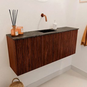 Mondiaz Joya DLux 100cm toiletmeubel ruby met wastafel faye midden zonder kraangat lava