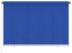 vidaXL Rolgordijn voor buiten 220x140 cm HDPE blauw