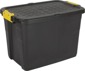 Practo Home opbergkoffer kunststof zwart - 40x60x40cm - 60 liter