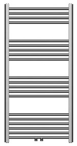 BelradHanddoekradiator - middenaansluiting - 1200X600mm - 414 Watt - GunMetal BWGM1200600