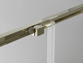 Mexen Exo-S Duo vierkante, verschuifbare douchecabine 100 x 100 cm, transparant, goud - 8111-100-100-50-00