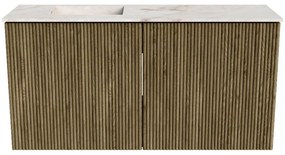 Mondiaz Joya DLux 80cm toiletmeubel dusk met wastafel faye links zonder kraangat frappe