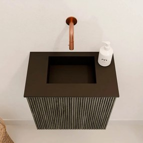 Mondiaz Joya 40cm toiletmeubel shadow met wastafel faye midden zonder kraangat urban