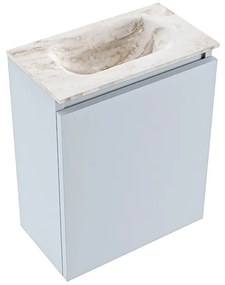 Mondiaz Ture DLux toiletmeubel 40cm clay met wastafel frappe midden zonder kraangat