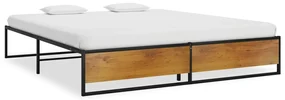 vidaXL Bedframe metaal zwart 200x200 cm