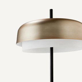 Staande lamp in metaal ijzer en marmer, Clepsos