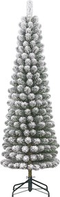 Charlton Pilar Frosted smalle kunstkerstboom - 155 cm - groen - frosted - Diameter 48 cm - 207 tips - metalen voet