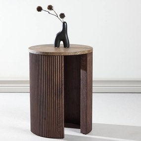 Moderne Bijzettafel Mocca - 40 X 40cm.