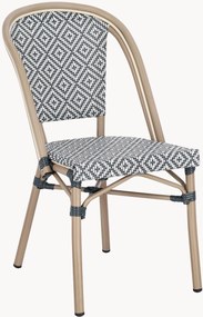 Stapelbare tuinstoelen Silveira met houtlook, 2-delig