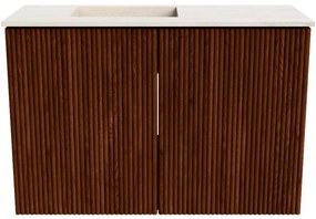 Mondiaz Joya DLux 60cm toiletmeubel ruby met wastafel faye links zonder kraangat meli