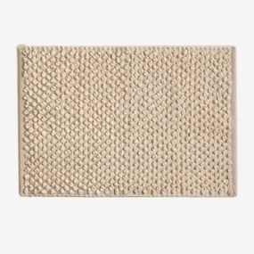 Rechthoekig Badmat 50x80 Cm Van Niram-katoen Beige – Linnen - Sklum