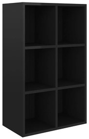 vidaXL Boekenkast/dressoir 66x30x97,8 cm bewerkt hout hoogglans zwart