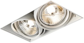 Inbouwspot wit GU10 AR70 trimless 2-lichts - Oneon