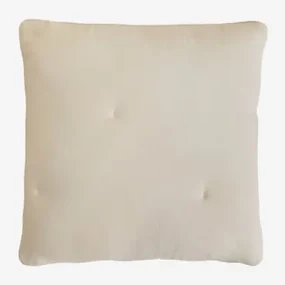 Becourd Vierkant Katoenen Gaas Kussen (50x50 Cm) Beige – Crème - Sklum