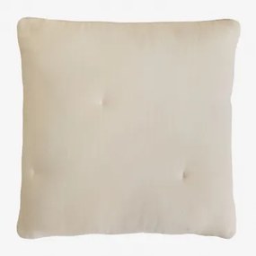 Vierkant Kussen 50x50 Cm Van Katoen Gaze Becourd Beige – Crème - Sklum