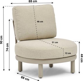 Stoel en Bank Loungeset 5 personen Rope Zand/Beige  Coco Almara