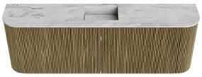 Mondiaz Joya DLux 125cm toiletmeubel ronding links/rechts dusk met wastafel faye midden zonder kraangat glace