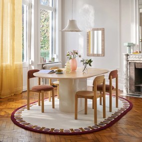 Gestreepte glazen vaas, hoogte 27 cm, OLMA