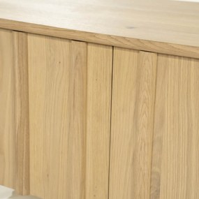 Eleonora Jake Modern Tv-meubel Eikenhout Naturel 183 Cm - 183x47x50cm.
