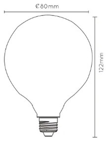 Lucide Bulb dimbare LED lamp 8W E27 2700K 8cm